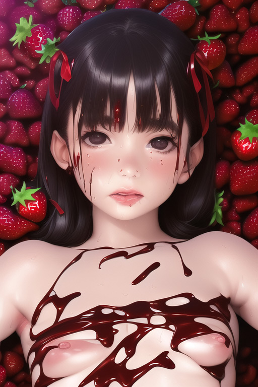 チョコまみれの美少女たち