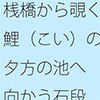 �V������`����(����)�̌Q�� �[���̒r�֌������Βi