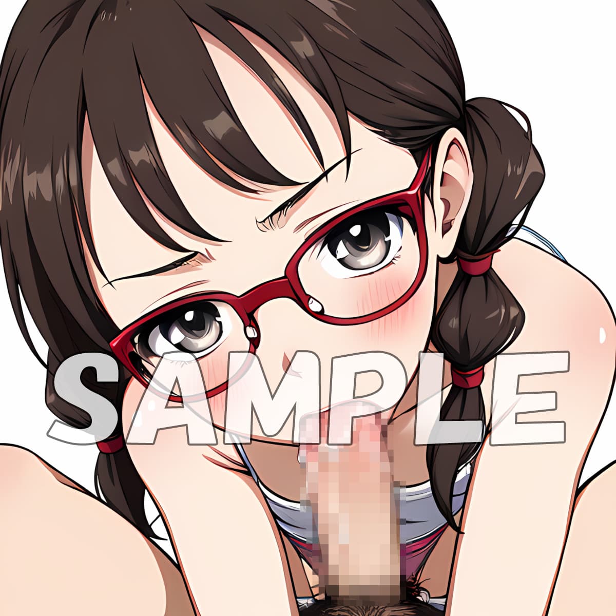 サンプル画像2|【エロCG/動画】眼鏡ッ娘が嫌な顔して○○○をしゃぶってくれるだけのシチュエーション【牡丹桜】