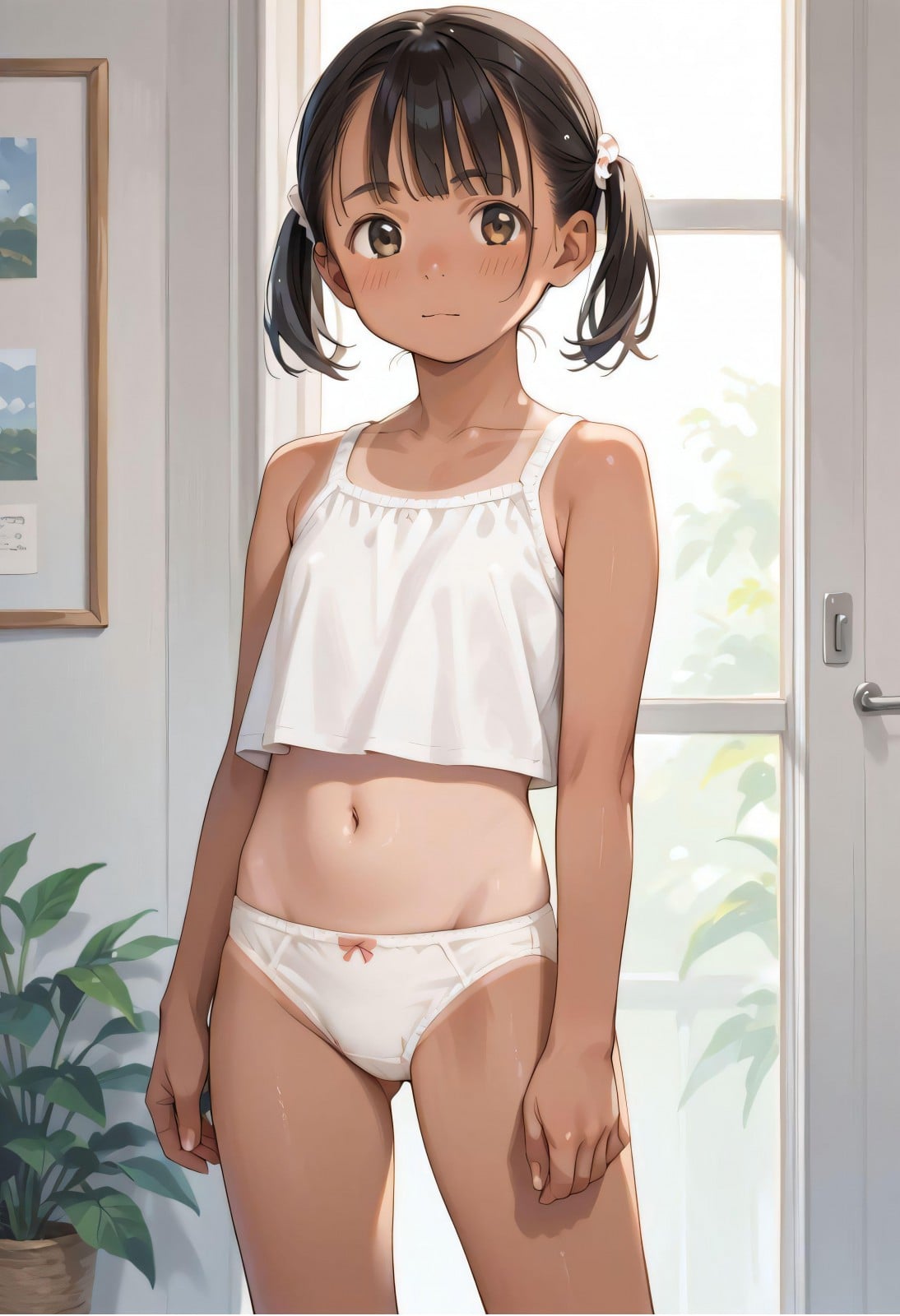 サンプル画像|日焼け少女の微乳