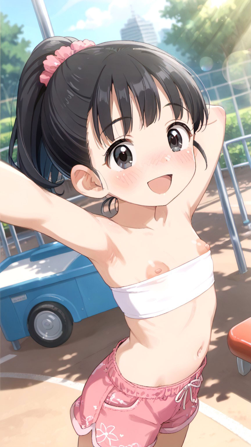 サンプル画像|舞ちゃん 大きすぎる乳輪を見守る撮影会 前編 pixiv未公開分を含む高解像度化CG集（4K JPEG）