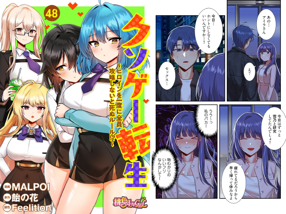 クソゲー転生 〜ヒロインを一度に全員攻略しないと死ぬルール！？〜（フルカラー） 48のタイトル画像