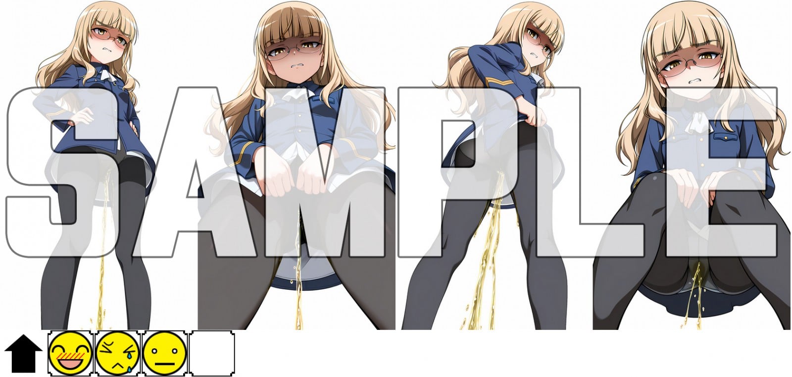 サンプル画像5|【エロCG/動画】オモシューAI おしっこお漏らしするヒロイン001【牡丹桜】