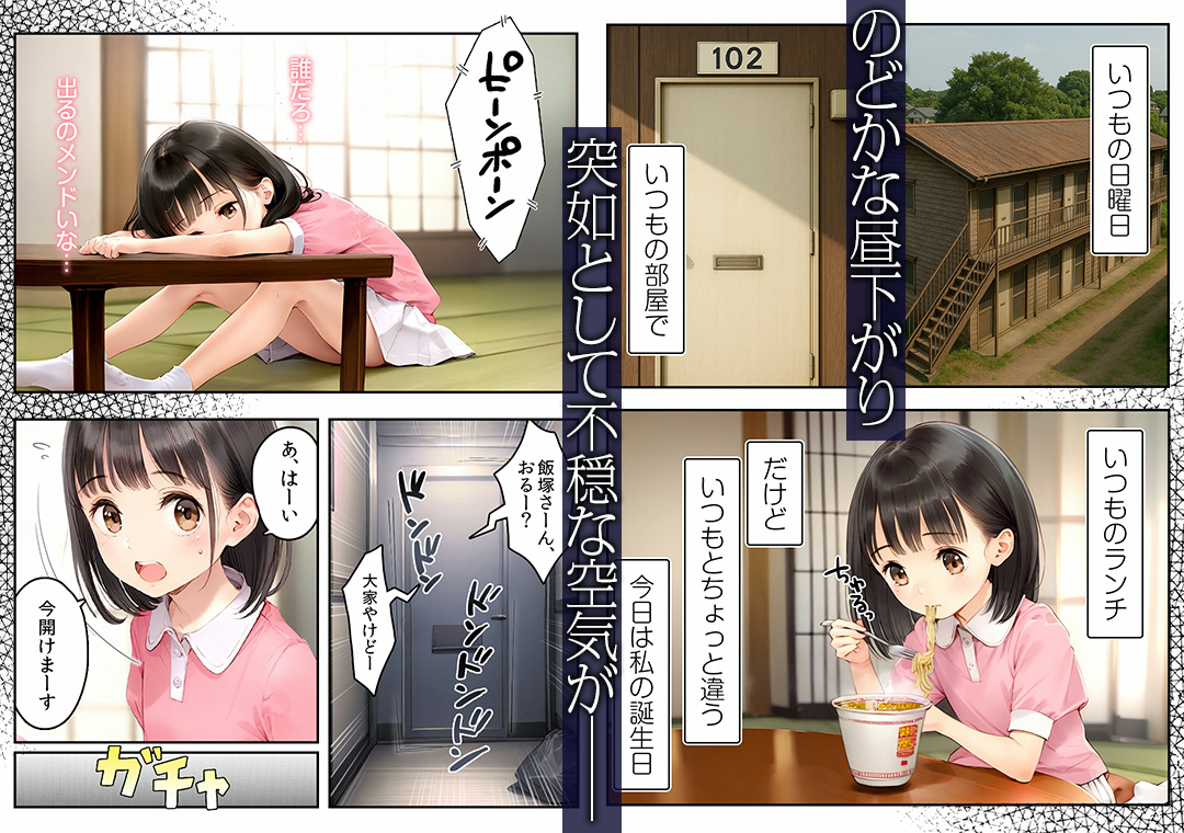 サンプル画像1|【エロコミック】■母子家庭アパート■連帯保証で処女喪失■102号室・飯塚めいちゃんの受難■【ωいるかっくす塾長ω】