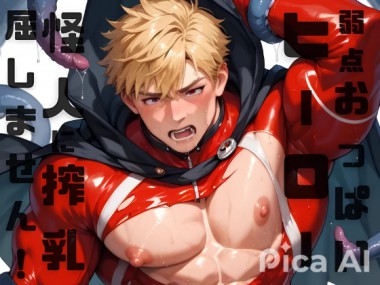 [ダラナ] の【弱点のおっぱいを隠せないヒーローは怪人にどれだけ搾乳されても屈しません！】